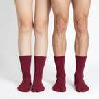 Basic Tabi Grip Socks in burgundy red, three pairs, tabi grip socks by Tuelles